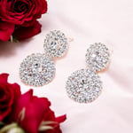 Crystal Double Layer Earrings