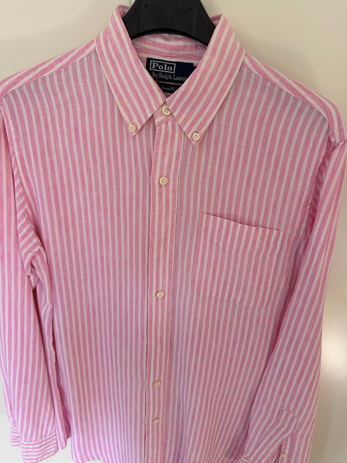 Polo Ralph Lauren Pink Striped Shirt Medium size
