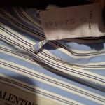 Valentino Blue Striped Cropped Shirt