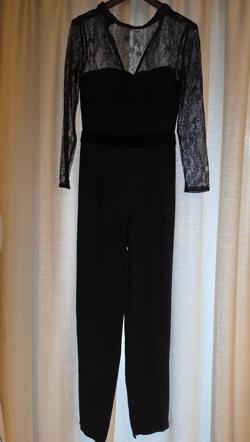 Zara Black Lace Jumpsuit, XS size 