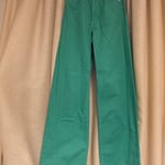 H&M High Waisted Wide Leg Green Jeans, XS size