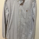 Ralph Lauren Grid Pattern Button-Down Shirt - medium size