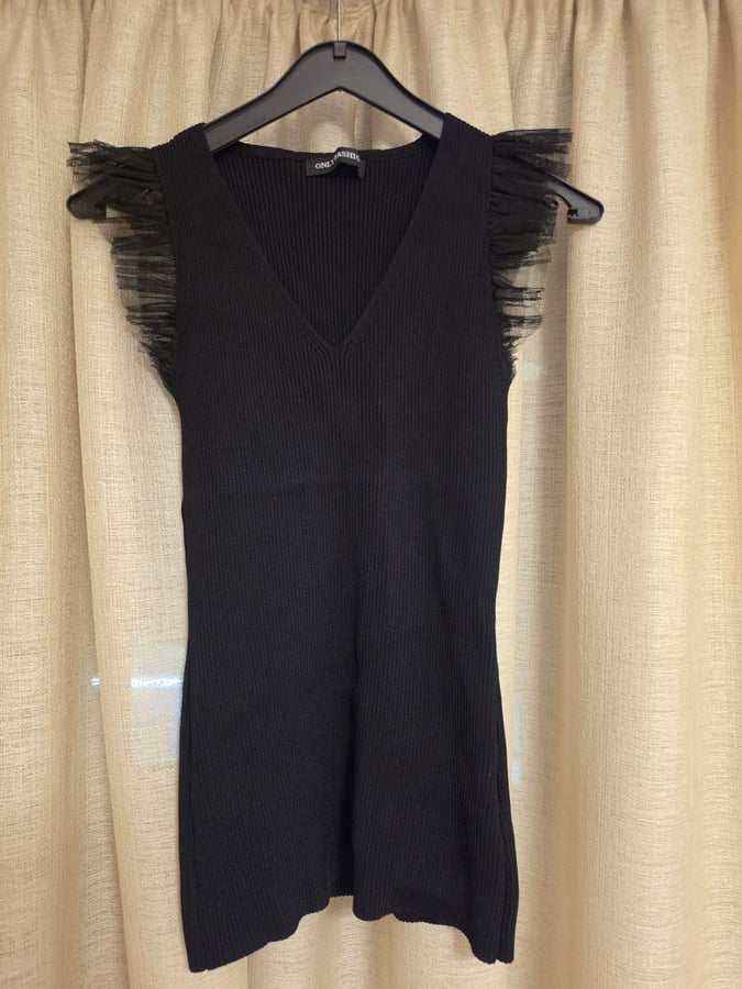 Black Fringed Romper