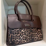 Brown Leopard Print Handbag DOCA