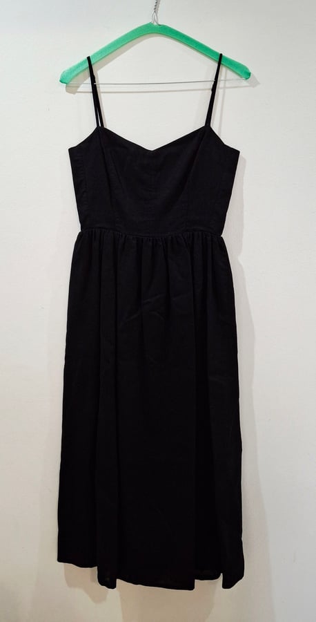Linen Black Dress