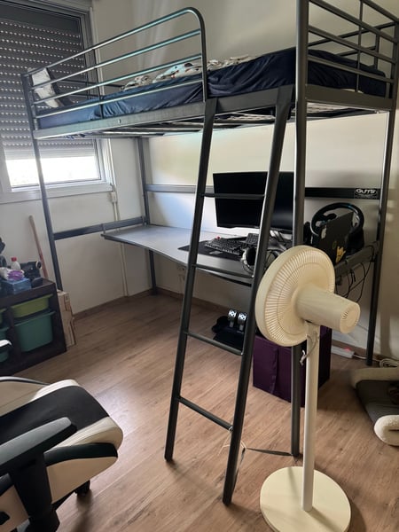 Ikea bed with table