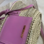 Jacquemus Pink Straw Tote Bag