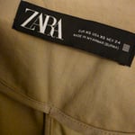Zara long Beige Trench Coat, size XS
