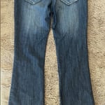 Vintage low-rise bootcut jeans in dark blue denim