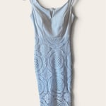 Light Blue Lace Formal Dress