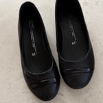 Ecco Black Flats Size 38