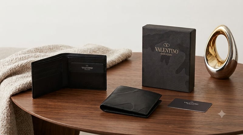 Valentino Garavani Black Leather Wallet