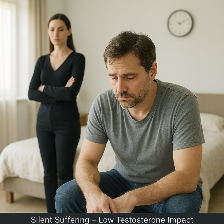 Man struggling with low energy and vitality
