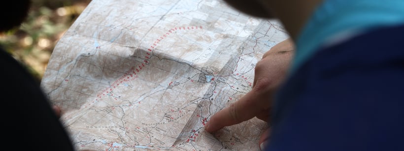 Wanderkarte mit Route