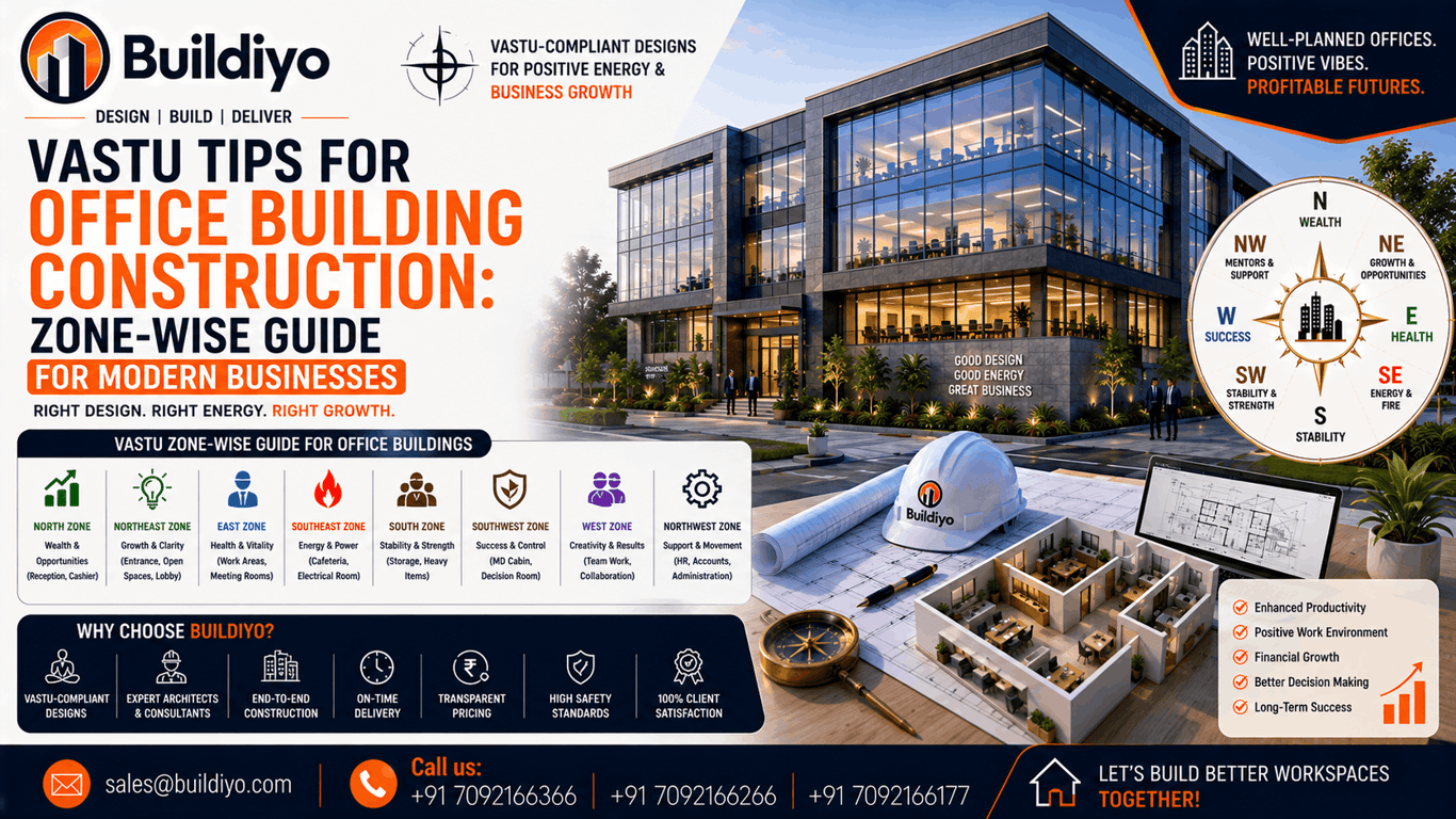 Vastu Tips for Office Building Construction: Zone-Wise Guide for Modern Businesses