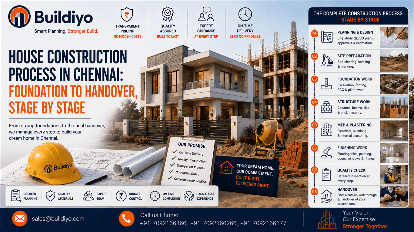 House Construction Stages in Chennai: Foundation to Handover