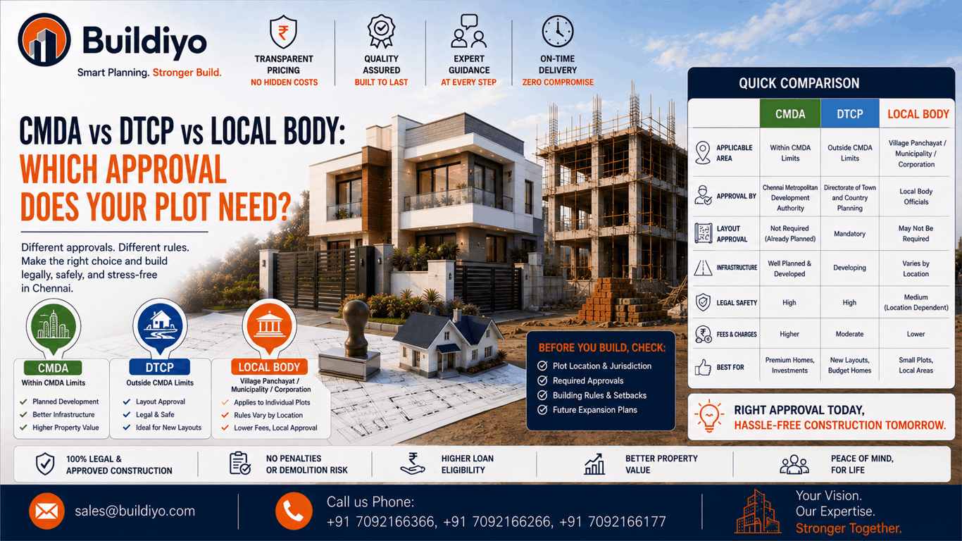 CMDA vs DTCP vs Local Body: Which Approval Does Your Plot Need?
