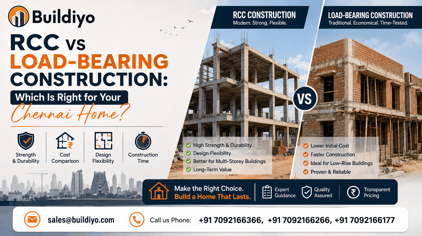 RCC vs Load-Bearing Construction: Which Is Right for Your Chennai Home?