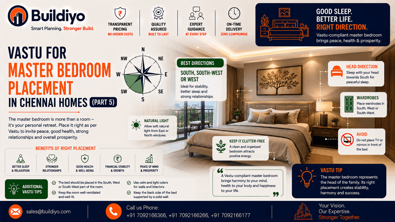 Vastu for Master Bedroom Placement in Chennai Homes (Part 5)