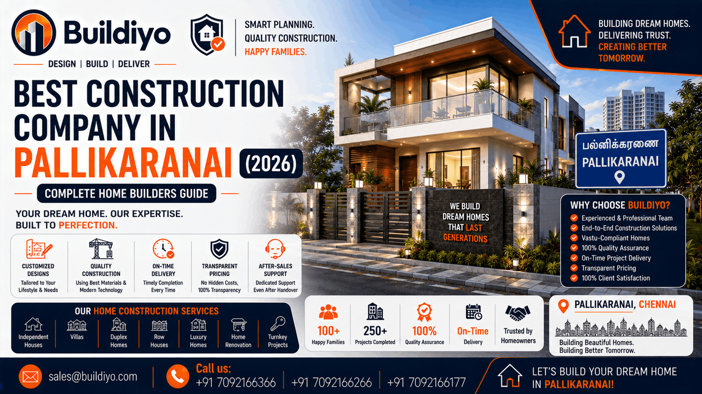 Best Construction Company in Pallikaranai (2026): Complete Home Builders Guide