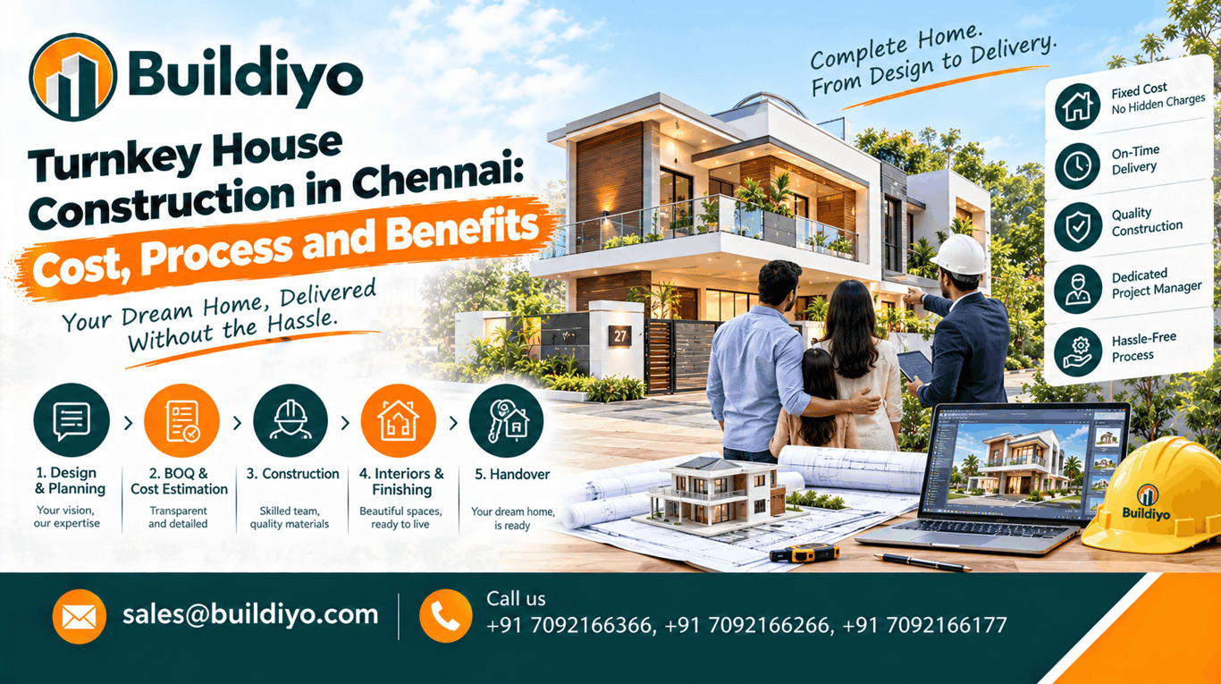 Turnkey House Construction in Chennai: Cost, Process and Benefits