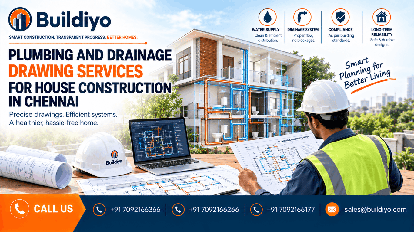 Plumbing and Drainage Drawing Services for House Construction in Chennai