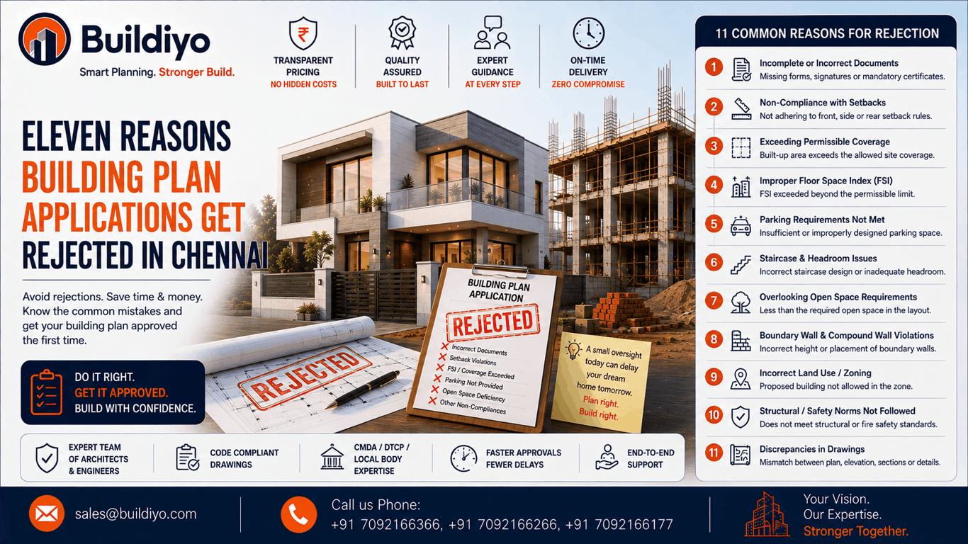 Eleven Reasons Building Plan Applications Get Rejected in Chennai