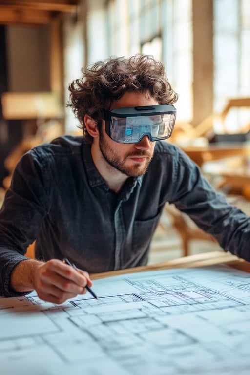 Architect_checking_floor_plan_3_d