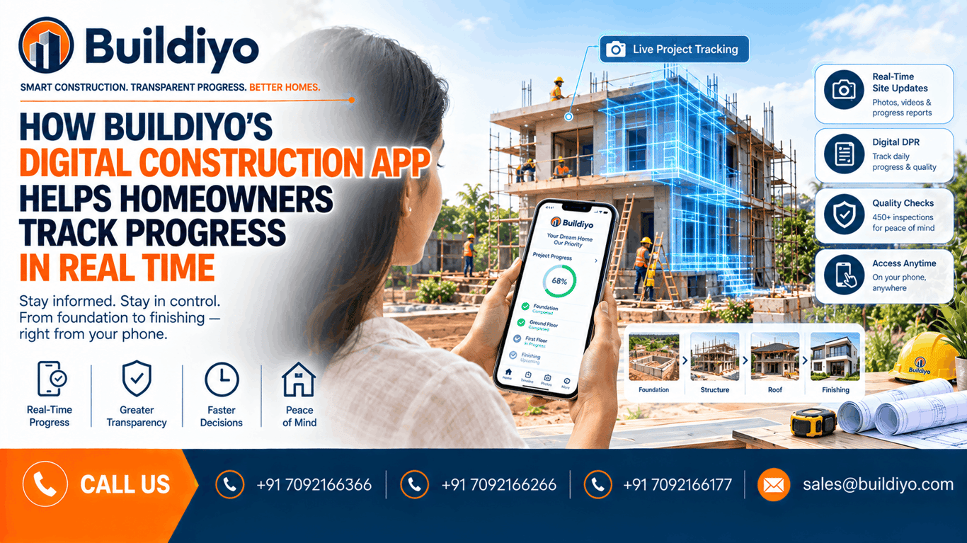 How Buildiyo’s Digital Construction App Helps Homeowners Track Progress in Real Time