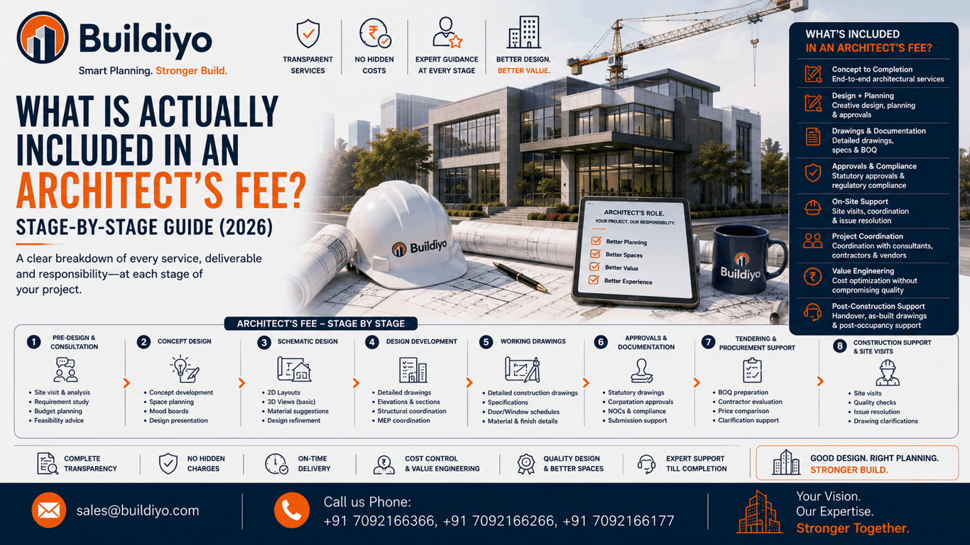 What Is Actually Included in an Architect’s Fee? Stage-by-Stage Guide (2026)