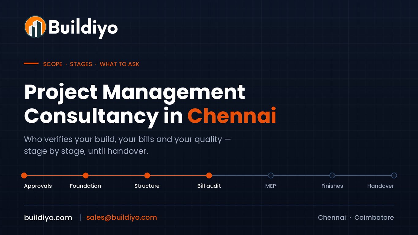 Project Management Consultancy in Chennai — Scope, Stages and What to Ask