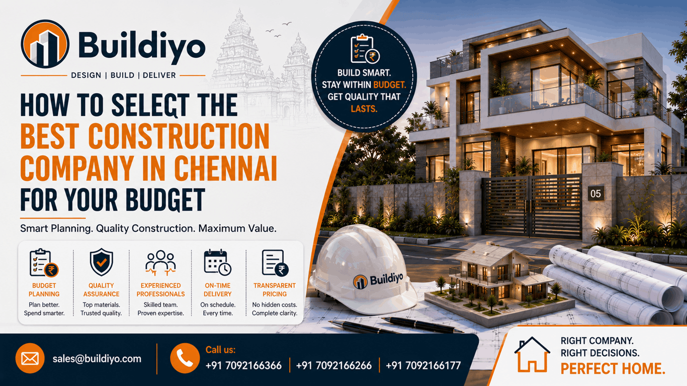 How to Select the Best Construction Company in Chennai for Your Budget