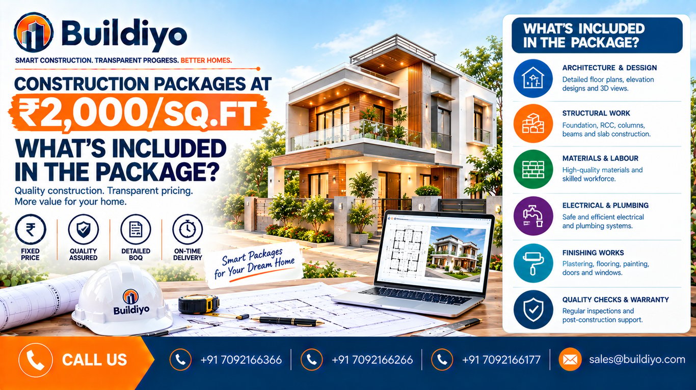 Construction Packages at ₹2,000/sq.ft: What’s Included in the Package?