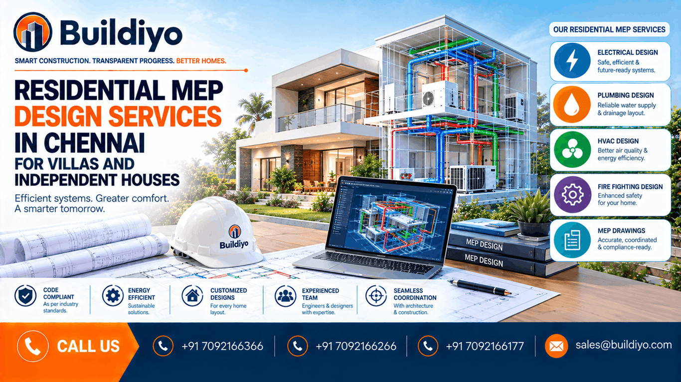 Residential MEP Design Services in Chennai for Villas and Independent Houses