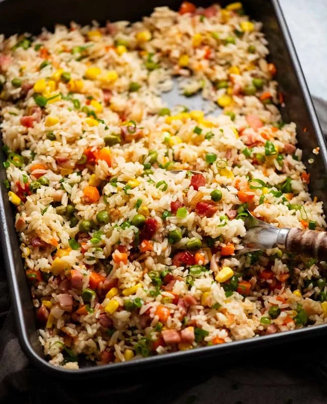 Emergency Dump & Bake Fried Rice