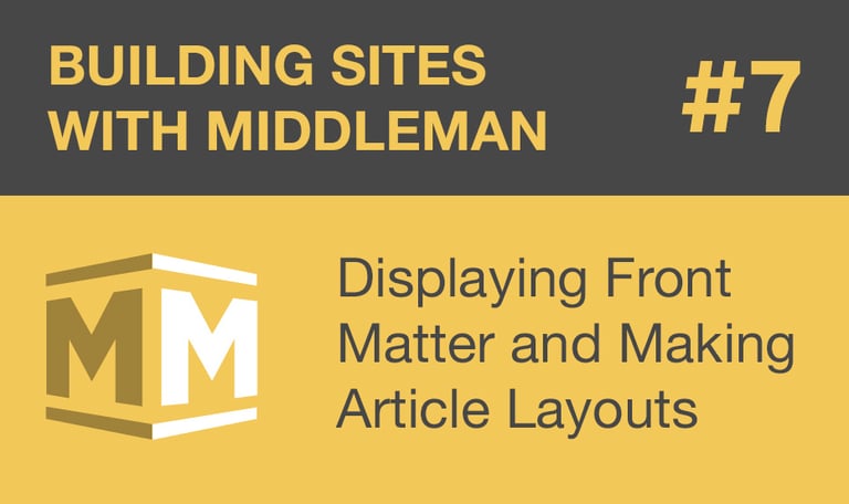 Displaying Front Matter and Making Article Layouts