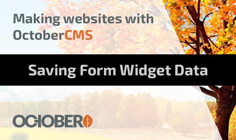 Saving Form Widget Data