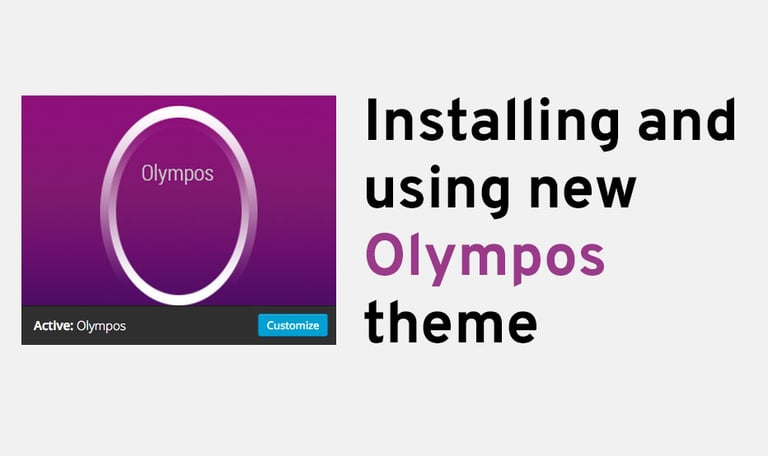 Using and installing new Olympos theme