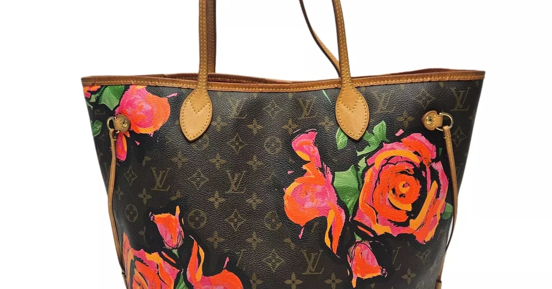 Siin - سين Louis Vuitton Brown Monogram Roses Neverfull MM