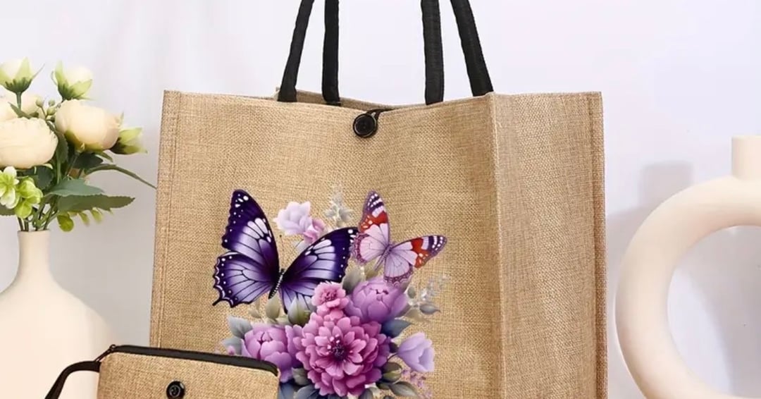 Siin - سين Tote bag butterfly design 