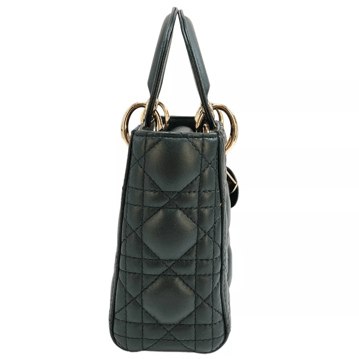 Siin - سين Christian Dior Green Cannage Leather Mini Chain Lady Dior Tote