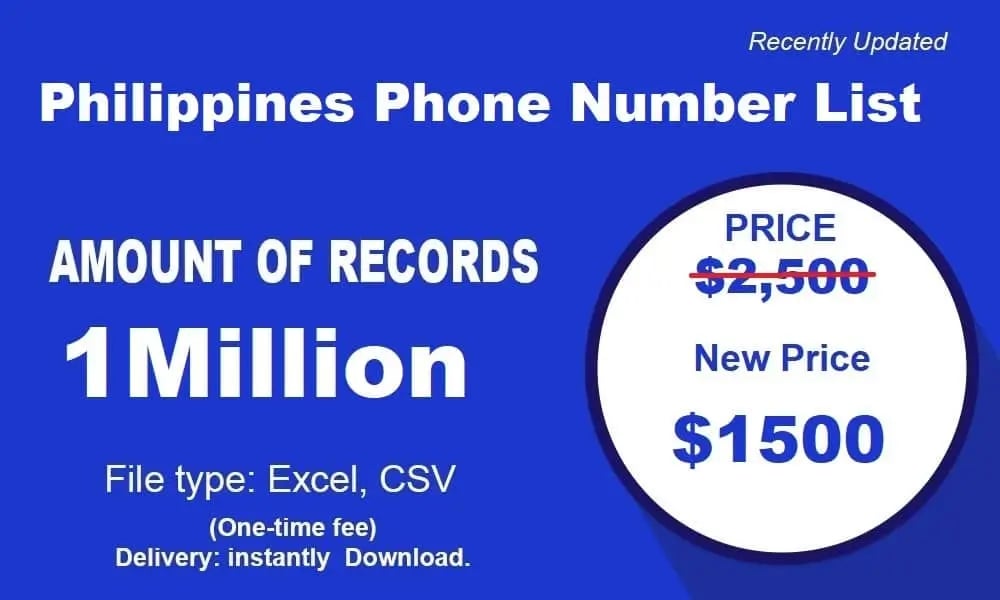 Filipínský seznam mobilních čísel