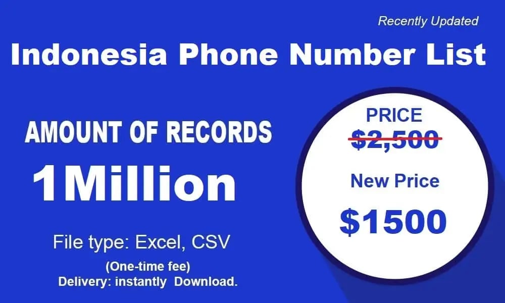 Telefonnummerliste i Indonesia