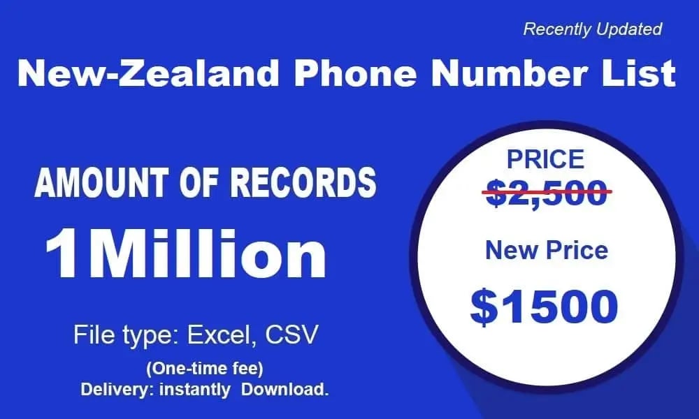 New Zealand mobilnummerliste