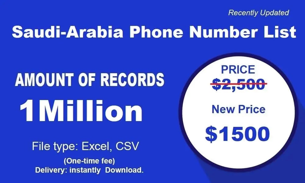 Saúdská Arábie seznam mobilních čísel