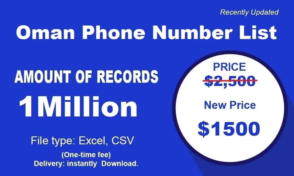 Lista de numere de telefon din Oman
