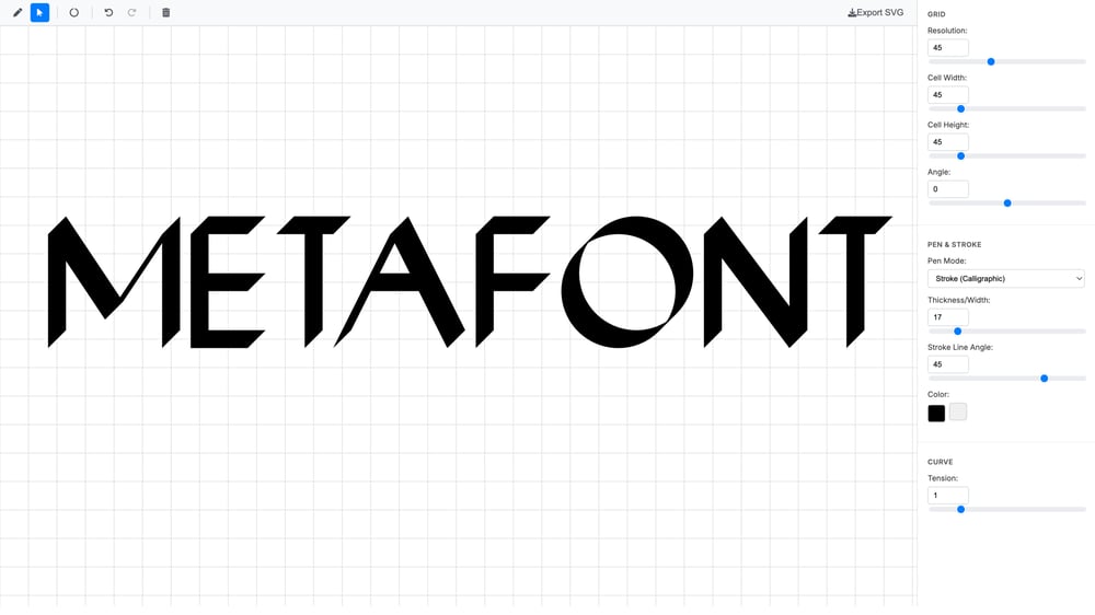 A MetaFont tool