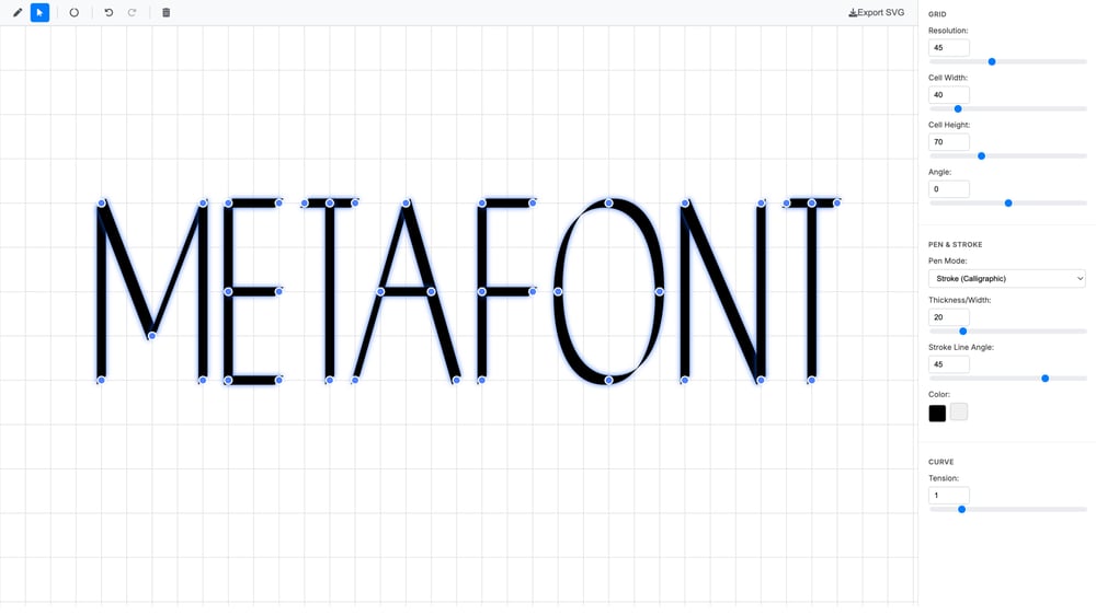 A MetaFont tool