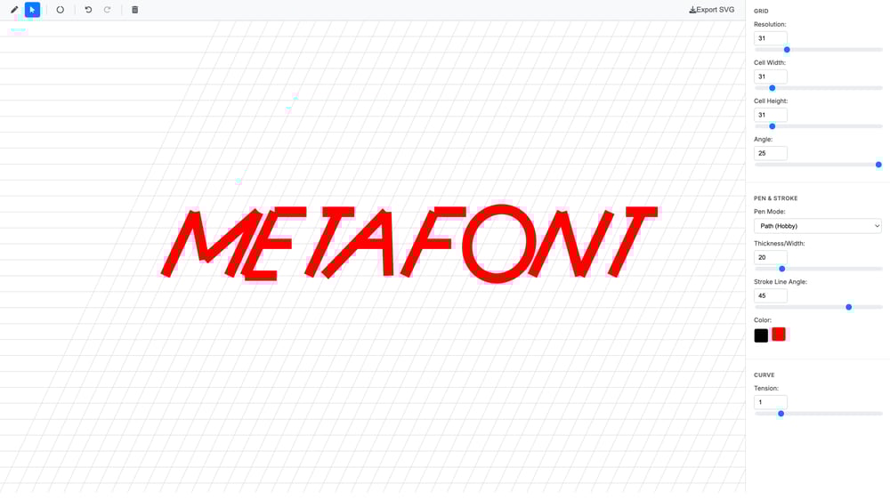 A MetaFont tool