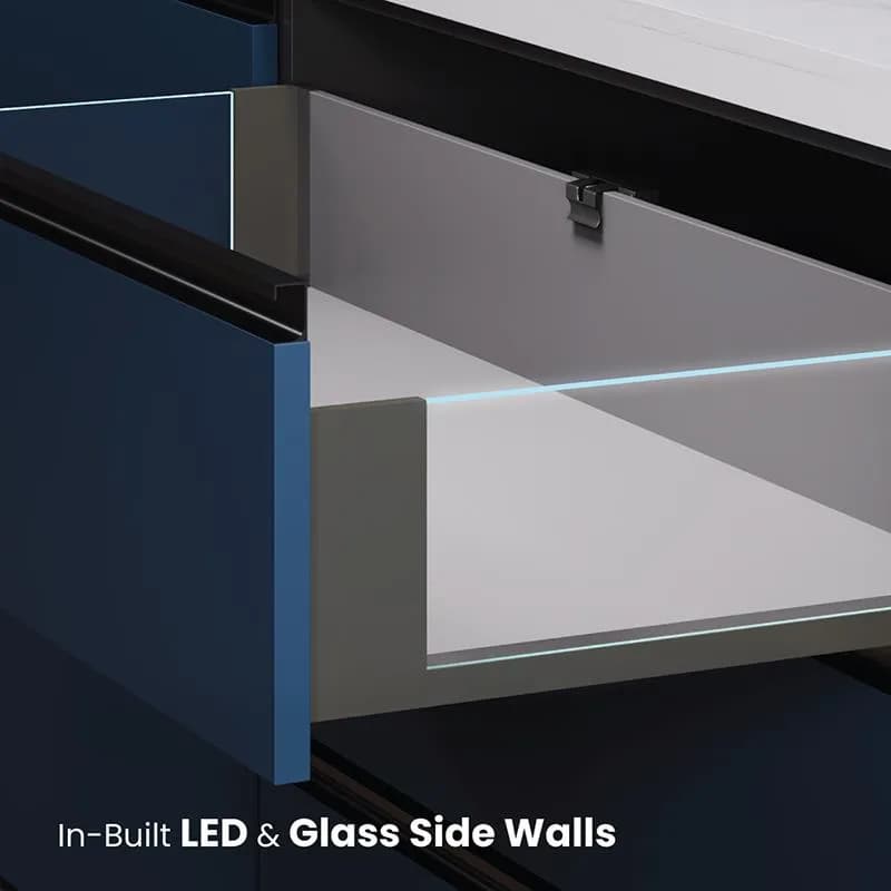 Ozone Slim Pro Ergotec Glass with LED Drawer System Hardware — additional view 1
